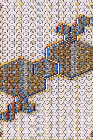 Hexagonal Harmony: A Colorful Scale