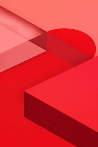 Crimson Geometry: A Dance of Flat Shapes