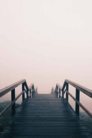 Mystical Descent: The Foggy Stairs