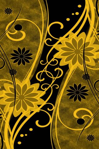 Golden Blooms on a Dark Canvas 🌼✨