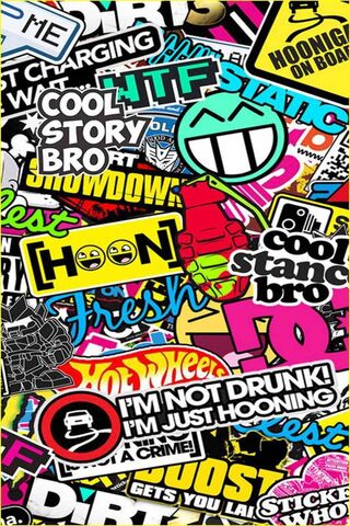 Sticker Bomb Wallpaper Download To Your Mobile From Phoneky
