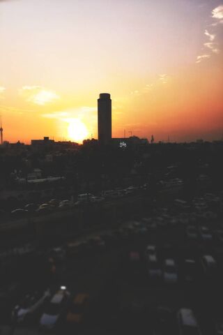 Sunset Serenity at Baghdad Tower 🌇