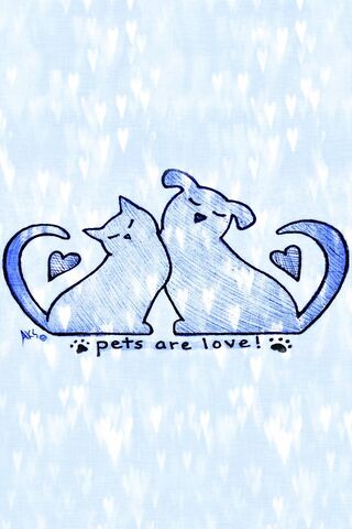 Pets Are Love -Heart