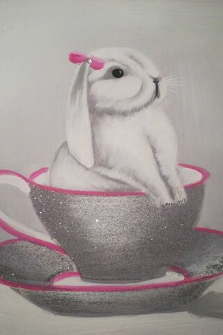 Whimsical Bunny in a Teacup 🐰☕
