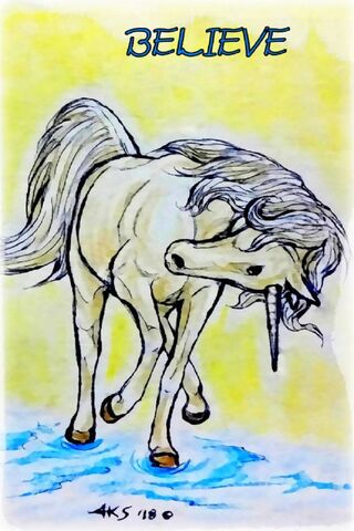 Believe Unicorn Art