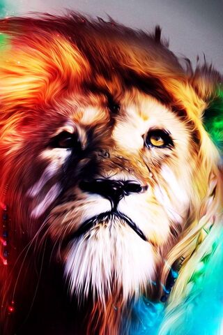 Majestic Roar of Colors 🌈🦁