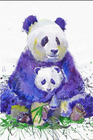 Whimsical Watercolor Pandas: A Mother’s Love