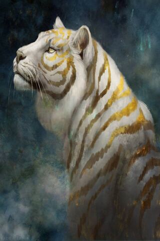 Majestic Elegance: The White Jade Tiger