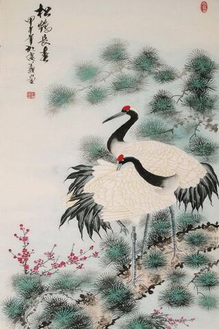 Elegance in Flight: The Crane's Dance 🦩✨