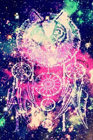 Celestial Guardian: The Glowing Wolf