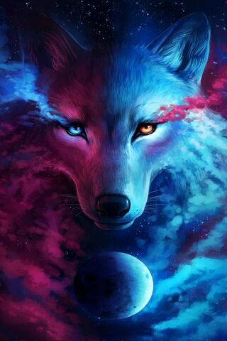 Neon Wolf Wallpaper - Download to your mobile from PHONEKY