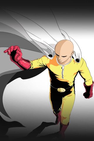 Download Saitama Cracked Screen Wallpaper