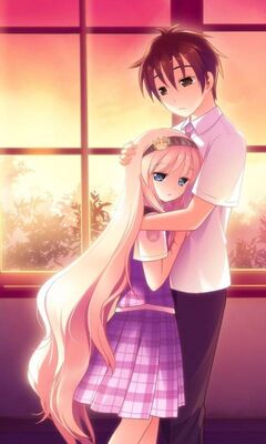 Anime Love Couple Wallpaper - Download to your mobile from PHONEKY