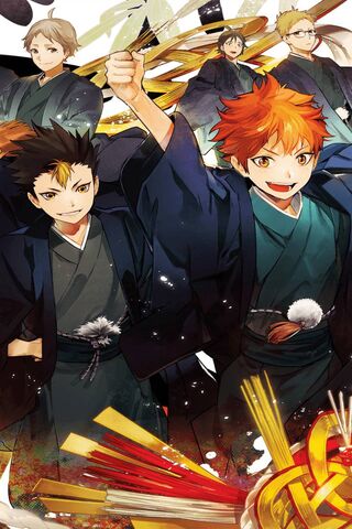 Karasuno's Festive Spirit: A Celebration in Yukata! 🎉