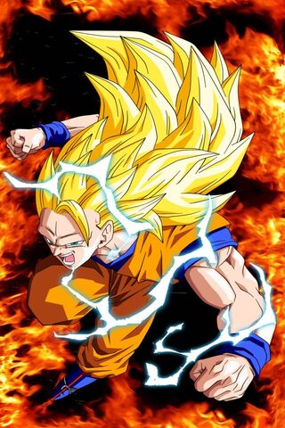 Goku Fire Wallpaper - Download to your mobile from PHONEKY