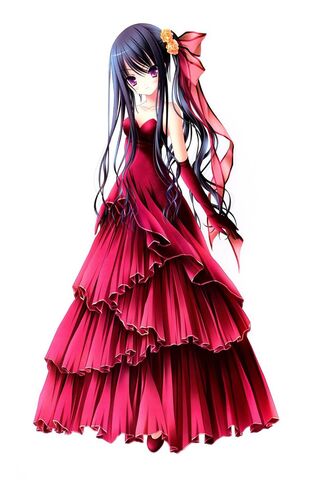 Elegance in Crimson: The Enchanting Red Dressed Girl