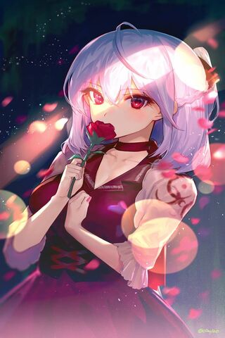 Anime Girl With Rose