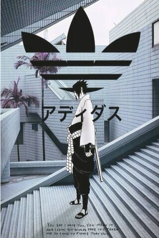 Sasuke's Urban Journey: A Fusion of Style and Strength