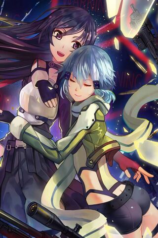 Epic Duo: Sinon and Kirito Unite! 🌌⚔️