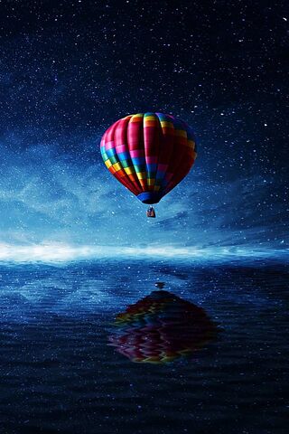 Celestial Soar: A Journey Through the Night Sky 🌌🎈