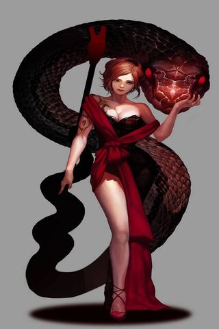 Serpent's Embrace: The Enigmatic Snake Girl 🐍✨
