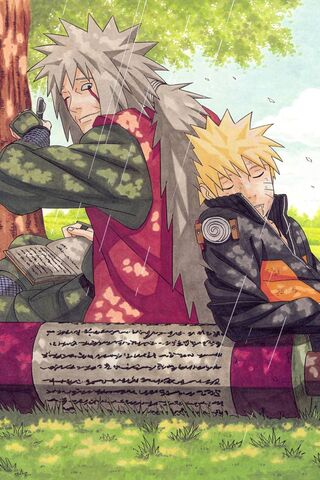 Jiraiya y Naruto