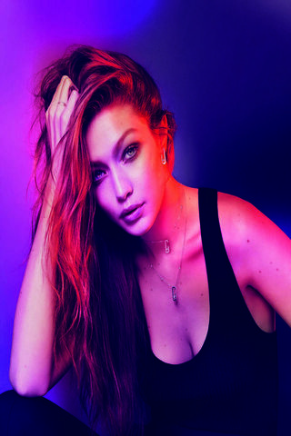 Radiant Elegance: Gigi Hadid in Neon Glow ✨