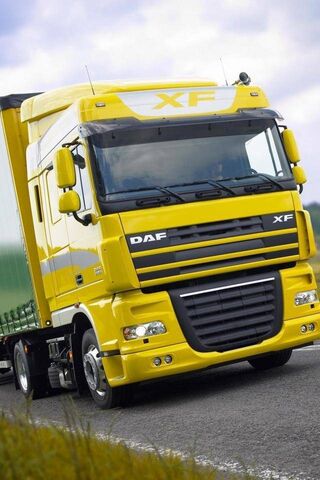 Bright Yellow Power: The DAF XF Truck 🚛✨