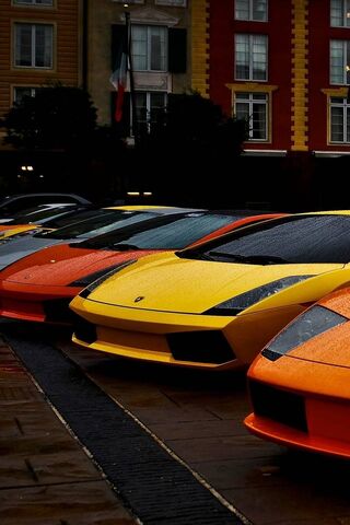 Lamborghinis In Rain