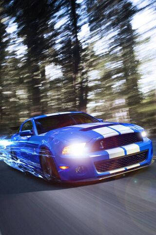 Blue Ford Mustang Wallpaper - Download to your mobile from PHONEKY