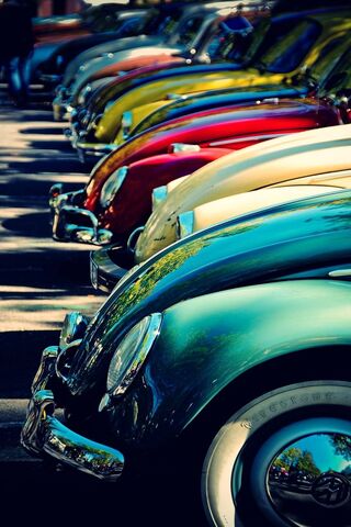 Classic Charm: A Lineup of Vintage Beetles 🚗✨