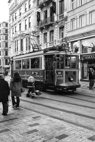 Tram Black and White