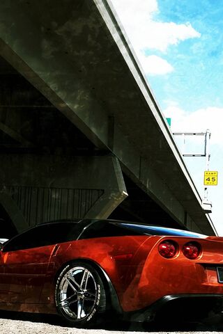 Corvette Z06: The Bold Beauty Under the Bridge 🚗✨