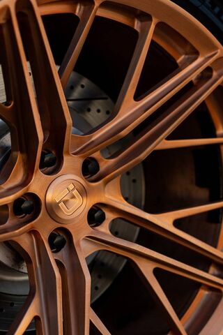 Satin Gold Elegance: A Wheel of Luxury