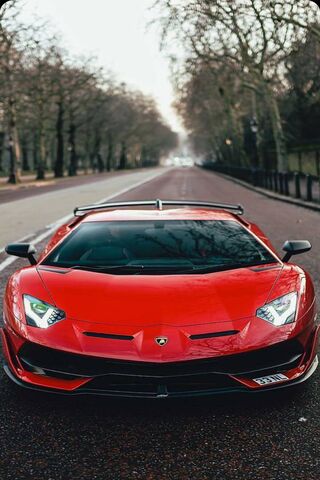 Unleashing Power: The Red Aventador SVJ 🚗🔥