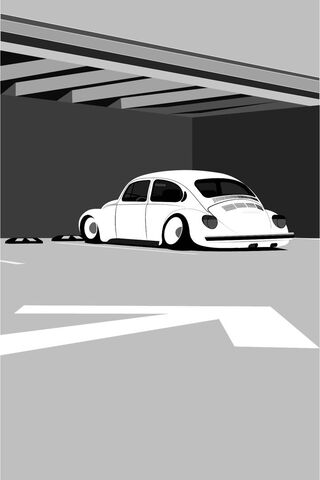 Classic Charm: The Vw Beetle in Monochrome