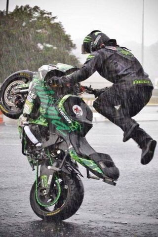 Rainy Day Stunts: The Biker's Thrill