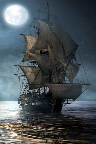 Mystical Voyage Under the Moonlight 🌙⛵