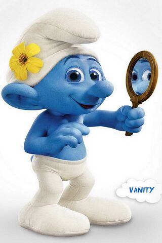 Vanity's Reflection: The Smurf Who Loves to Shine! 🌼✨