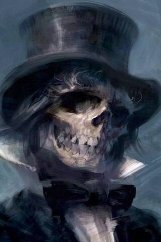 Elegance in the Shadows: The Top Hat Skull