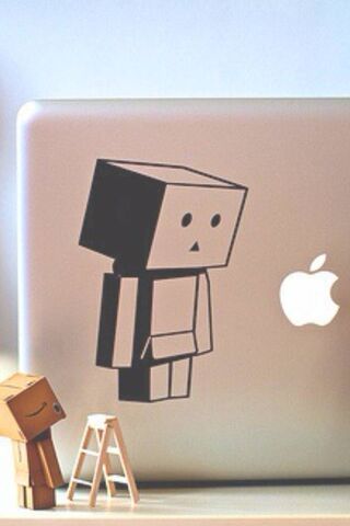 Danbo's Mac Adventure: A Cute Encounter! 🍏📦