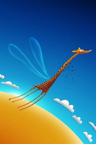 Giraffe in Flight: A Whimsical Adventure! 🦒✨