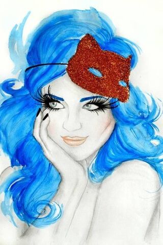 Mystique in Blue: A Glamorous Masquerade 🎭💙