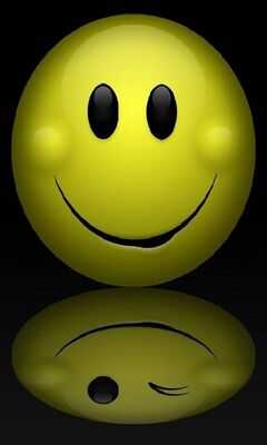 Smiley Reflection Wallpaper - Download To Your Mobile From Phoneky