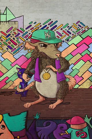 Urban Vibes: The Graffiti Rat 🎨🐀