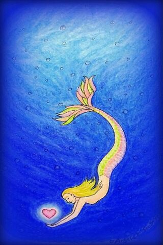 Underwater Love: The Mermaid's Embrace 🌊❤️