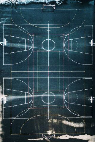 The Heart of the Game: Aerial View of the Ball Court 🏀✨