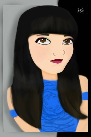 Mystical Charm: A Cartoon Portrait