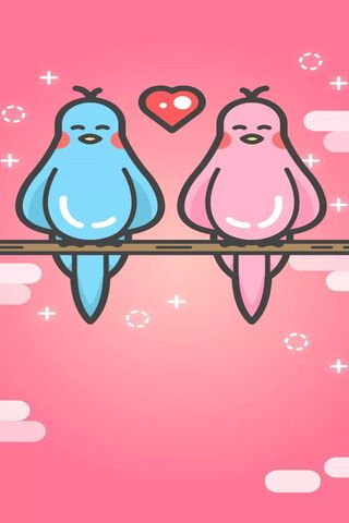 Sweet Harmony of Love Birds 💖🐦