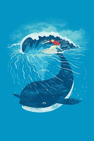 Ocean's Embrace: The Whale Wave Adventure 🌊🐋